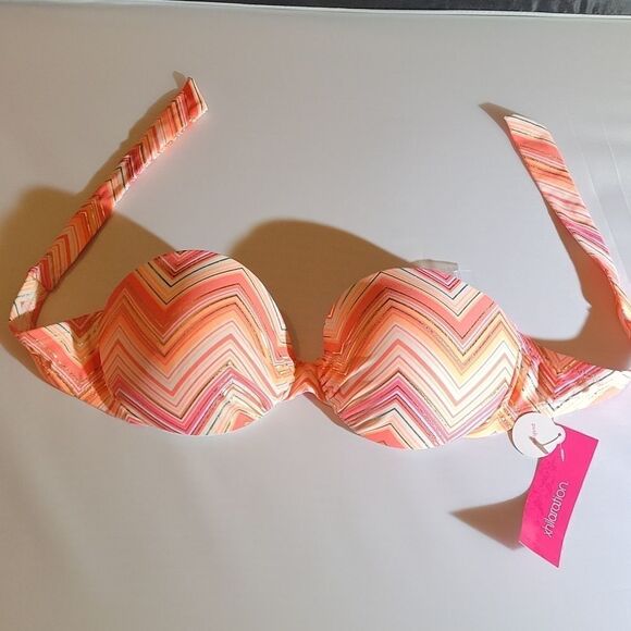 BRAND NEW XHILARATION WOMEN"S PUSH UP SWIMSUITS BIKINI BRA - Picture 4 of 16